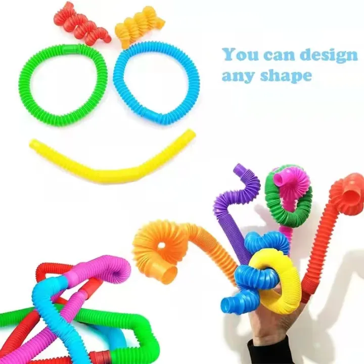 Random Telescopic Suction Cup Robot Toy, Pop Tubes Fidget Toys, Telescopic Sensory Toys For Anti Anxiety Girls Boys Toddlers Treasure Box Classroom Prizes Gifts Party Favor 3-8 8-12 (Multicolor 40PCS