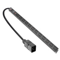 แถบพลังงาน PDU  C19 output 12AC socket With current display meter C13/C20/UK/US/AU/Israel/EU PLUG overload protection 16A 3500W