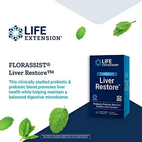 Life Extension FLORASSIST Liver Restore Probiotics & Prebiotics for