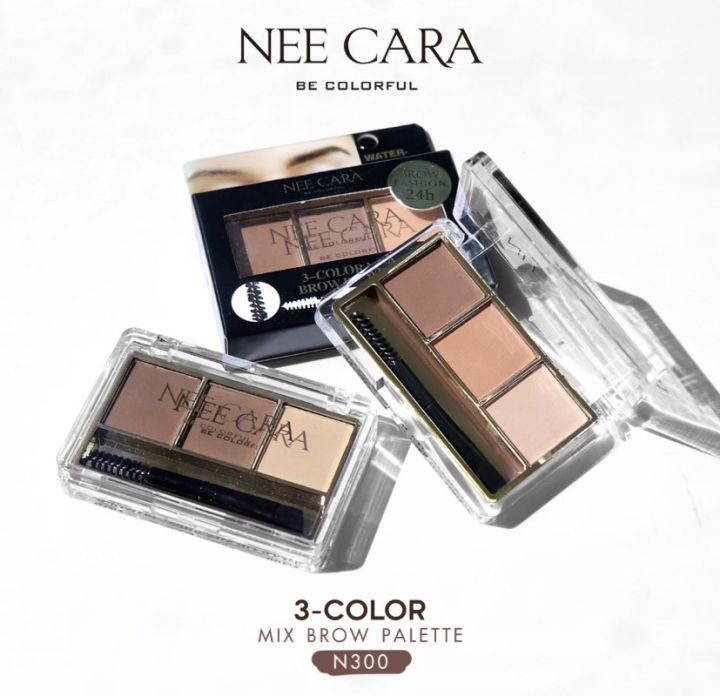 คิ้วฝุ่น-3-สี-nee-cara-n-300-เบอร์-01-สีน้ำตาลนู้ด-สีน้ำตาลเข้ม-สีน้ำตาลธรรมชาติ-เนื้อคิ้วฝุ่นสีแน่นชัด-ติดดีมากๆๆ-สีสวยลงตัว-มาพร้อมแปรง