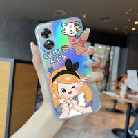 Serpens เคสสำหรับ OPPO A37F A17 A37 OPPO NEO 9สาวน่ารักการ์ตูนอลิซสโนว์ไวท์เรนโบว์โทรศัพท์สลายเลเซอร์ใสขอบบางเฉียบ TPU นุ่มมากเคสกันกระแทกมีสีสันในตัวฝาบัตรเลเซอร์