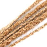 5M/lot Natural Hessian jute Twine Rope 2/4/6mm Burlap Ribbon For DIY Rustic Wedding Christmas Party Decoration Accessories