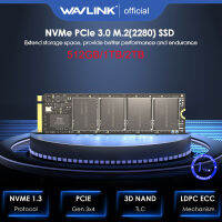 Wavlink NVMe SSD M.2 Gen3x4 PCIe (2280) โซลิดสเตทไดรฟ์เล่นเกมภายในเพิ่มความเร็วได้ถึง3500เมกะไบต์/วินาทีเมกะไบต์/วินาทีในการอ่านและ3100เขียนสำหรับผู้ที่ชื่นชอบเทคโนโลยีนักเล่นเกมระดับสูงหรือผู้สร้างเนื้อหา (512GB/1TB/2TB)