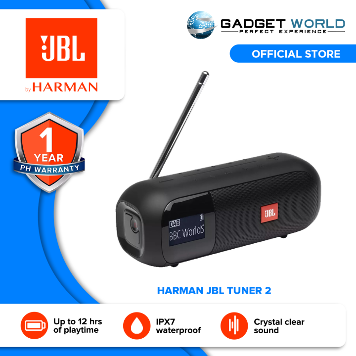Harman JBL Tuner 2 Portable DABDAB FM Radio with Bluetooth Speaker