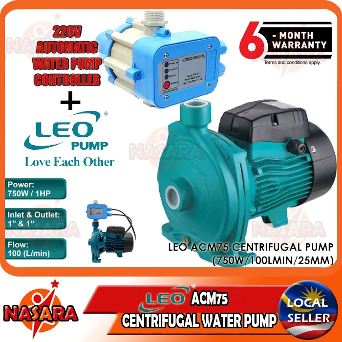 NASARA ~ LEO ACM75 CENTRIFUGAL WATER PUMP with AUTOMATIC PUMP CONTROL ...