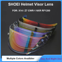 SHOEI หมวกกันน็อคมอเตอร์ไซค์ Visor X14 Z7 CWR1 RF-1200 X-Spirit หมวกกันน็อคแบบเต็มหน้าอุปกรณ์เสริมหมวกกันน็อคป้องกันรังสียูวีสำหรับกระจกรถจักรยานยนต์