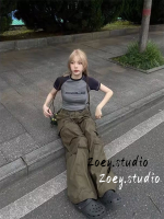 Zoey.Studio เสื้อครอป เสื้อยืด ชุดเซ็ทผู้หญิง เสื้อยืดคอกลม เสื้อยืด ผญสวย ๆ เวอร์ชั่นเกาหลี ผ้าคอตตอน ใส่สบาย เรียบง่าย 2023NEW 36Z230908