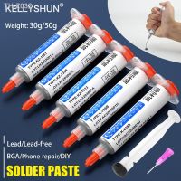 ஐ 30g/50g New Type Low Temperature Lead-free Syringe smd Solder Paste Flux For Soldering Led Sn42Bi58 SMD Repair Welding paste