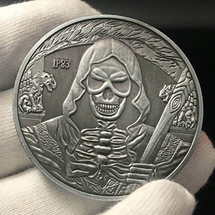 Grim Reaper Skull Challenge Coin Hallowmas Horror Coins Collection Soul ...