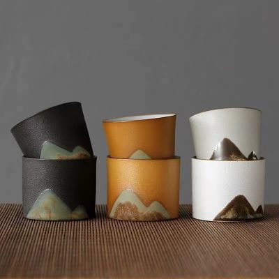 ❤Limited Time Special❤ Ceramic Tea Set Kung Fu Japanese Style Small Teacup Zen Single Cup Personal Cup Retro Cup Tea Cup