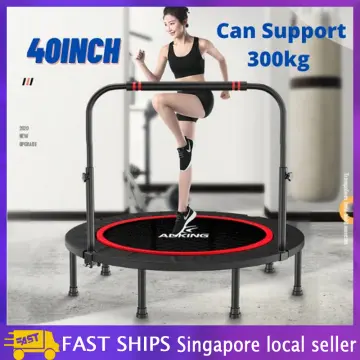 Foldable Fitness Trampoline, Portable Small Indoor Exercise Trampolines  with Safety Handrail, Home Workout Equipment for Adults - China Trampolines  and Trampoline with Enclosure price