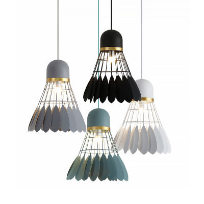 Feather Pendant Light Nordic LED Creative Pendant Lights Modern Minimalist Cafe Restaurant Living Room Badminton Ball Lamps E27