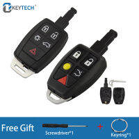 OkeyTech 5ปุ่ม Remote Car Key Shell สำหรับ Volvo C30 C70 XC90 V70 S60 V50ใส่ใบมีดเปลี่ยนคุณภาพสูง