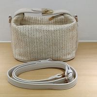 【Hot Sale】 all-match womens bag 2023 new straw weaving with pU Messenger shoulder energy large and practical