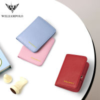 WILLIAMPOLO 100 หนังผู้หญิงกระเป๋าสตางค์ผู้หญิงบางมินิกระเป๋าขนาดเล็กแฟชั่นใหม่หรูหราออกแบบแบรนด์กระเป๋าสตางค์สำหรับผู้หญิงขายร้อน