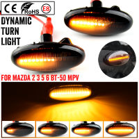 ไฟ LED แสดงสถานะด้านข้างแบบมีไฟกะพริบ Isyarat สำหรับ Mazda 2 3 5 6 GG GY MPS BT-50 MPV Asap Lampu Dinamik Yang Jelas