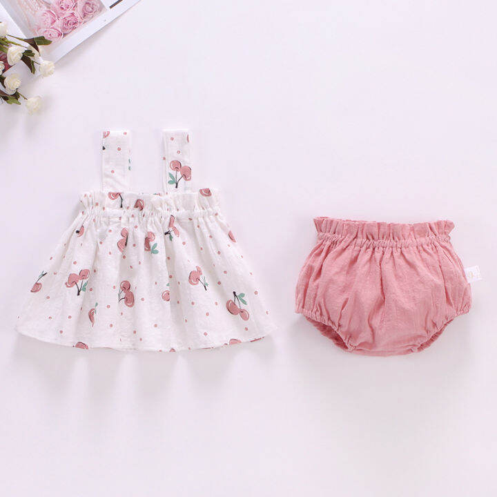 fifi-baby-พร้อมส่ง-ชุดบอดี้สูทเด็กผู้หญิง-บอดี้สูทขาเว้า-เสื้อผ้าเด็กทารก-เสื้อผ้าเด็กผู้หญิง-2ชิ้น-ใส่สบาย-ไม่ร้อน