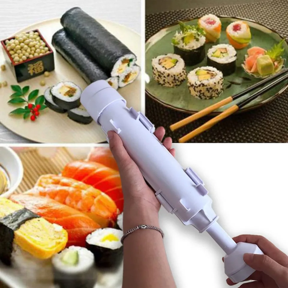 Sushi Roller Kit Rolls Made Bazooka Kitchen Easy Cooking Tools
