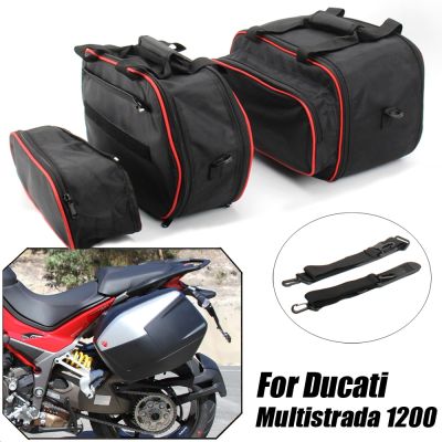 สำหรับ Ducati Multistrada 1200จาก2015 1260/950 S จากถุงกระเป๋าเก็บของรถจักรยานยนต์2017กล่องใส่กระเป๋าข้างบูช Dalaman Tas ด้านข้าง