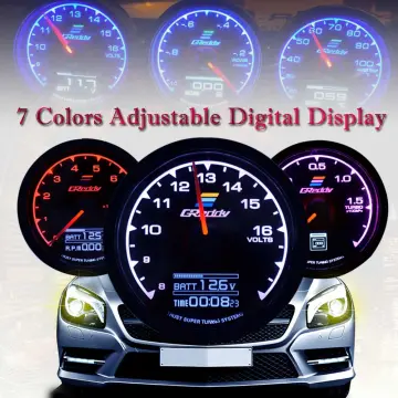 Universal Greddy Racing Gauge RPM With 7 Color Multi LCD Digital Displ