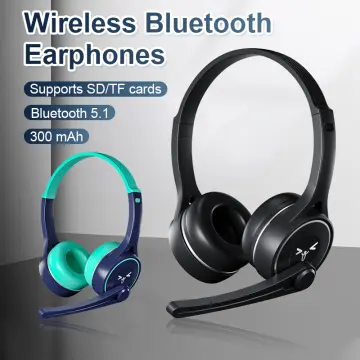Original P2961 Wireless Bluetooth Headset, 5.0 Sport Noise Reduction  Headsets, Stereo Sound, for Phone PC Gaming Earpiece on Head, 300mAh 