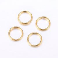 50pc 304 Stainless Steel Open Jump Rings Golden 20 Gauge 7x0.8mm Inner Diameter: 5.5mm