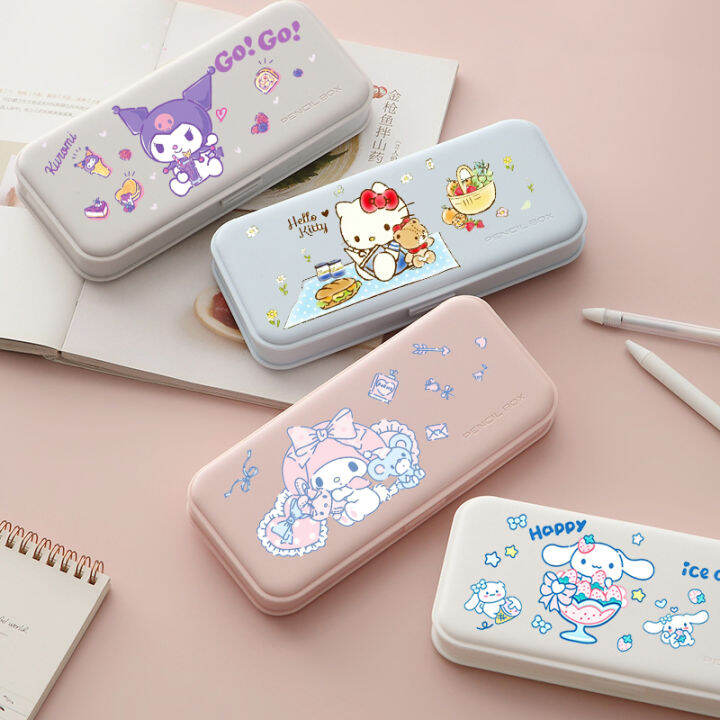 Sanrio Hello Pensil Kes Kawaii Kuromi Cute Cinnamoroll Kartun Pelajar 