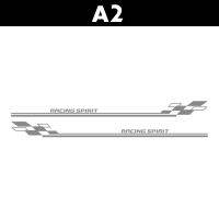 2PCS ไวนิล Decal ประตูด้านข้าง Stripes รถ Auto Sport จัดแต่งทรงผมกราฟิกสำหรับ Renault Sandero Twingo