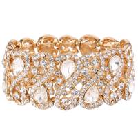 Tuliper Round Bangles Bridal Tennis Bracelet Rhinestone Austrian Crystal Wedding Bracelet For Women Party Jewelry Accessories