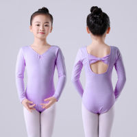 Winter thickened cotton long sleeve Ballet dance dress Solid color dance practice dress Air yoga jumpsuit