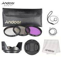 Andoer 49Mm Filter Kit (UV CPL FLD) Nylon Carry Pouch Cap Cap Holder Hood Cleaning Cloth