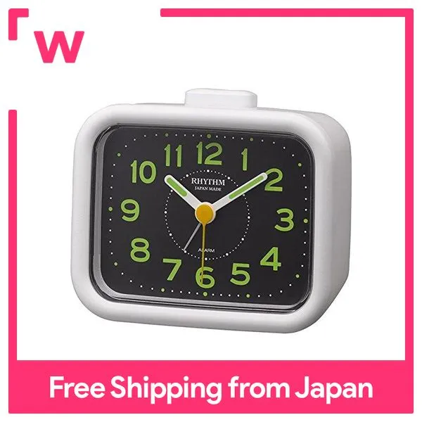 RHYTHM Quartz Alarm Clock Analog Japre Craft [Made in Japan] Bell Sound