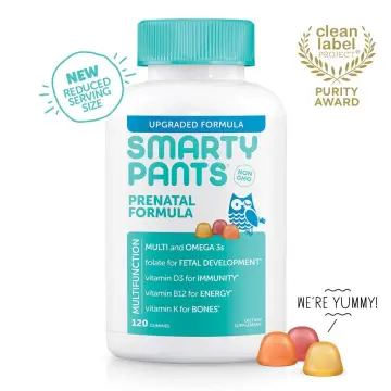 SmartyPants Kids Formula Daily Gummy Multivitamin: Vitamin C, D3, and Zinc  for Immunity, Gluten Free, Omega 3 Fish Oil (DHA/EPA), Vitamin B6, Methyl  B12, 120 Count (30 Day Supply) : : Health