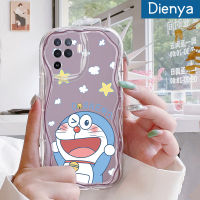 เคส Dienya สำหรับ OPPO A94 4G F19 Pro Reno 5F Reno 5 Lite เคสการ์ตูนโดราเอมอนน่ารักขอบเนื้อครีมกันกระแทกแบบใสอ่อนเคสมือถือสร้างสรรค์เคสโปร่งใสลายกล้องถ่ายรูปฝาครอบป้องกันสีอ่อนโยน