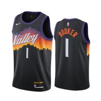 【Hot Pressed】2022 2023NBA Jerseys Phoenix Suns 1# BOOKER Black Diamond Basketball Jersey