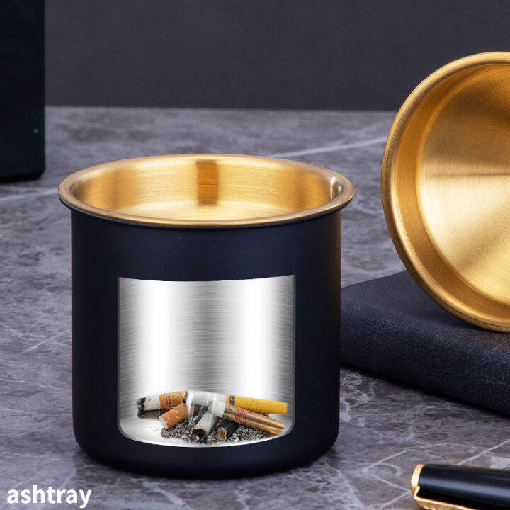 cw-detachable-metal-stainless-steel-ashtray-creative-funnel-windproof-car-ashtray-cup-living-room-anti-fly-ash-office-home-decorhotth