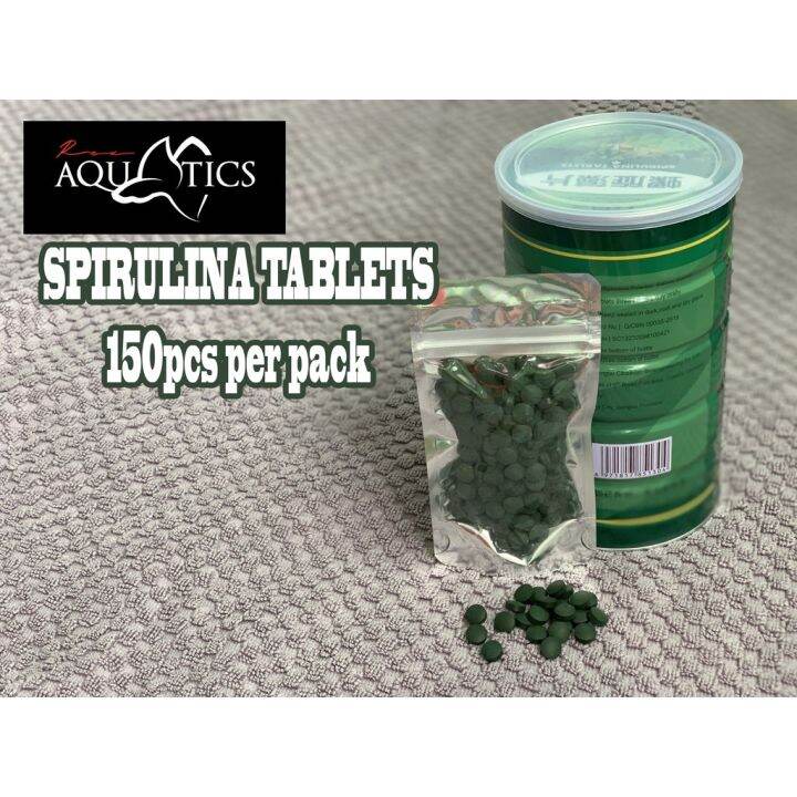 Hot urug07 Spirulina Tablets Fish Food (150pcs) Lazada PH