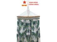 Võng lưới Ban Mai in sọc chiếc lá cán gỗ 50cm
