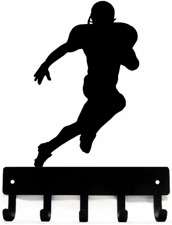 CIFbuy Football Receiver Sport Key Hooks Holder Small 6 inch Wide