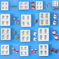 Mini Cartoon Christmas Series Design Silicone Mold 3D Fondant Chocolate Mould DIY Clay Model Cake Decorating Tools Bakeware Bread Cake  Cookie Accesso