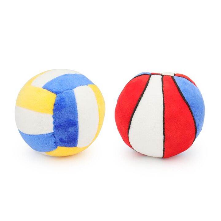 pet-dog-basketball-volleyball-plush-play-toys-squeaky-sound-soft-durable-large-dog-outdoor-training-games-ball-pet-toy-supplies-toys