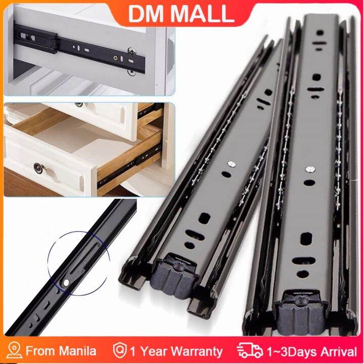 DM 2PCS Drawer Guidelines Completely Stretch the Roller Shaft Load Type ...