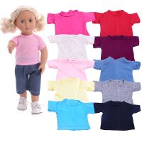 Doll Clothes T-shirt Solid Color For 16-18 Inch Doll amp; 43 cm Born Baby Doll amp; NenucoOur Generationbebe RebornToys For Girls