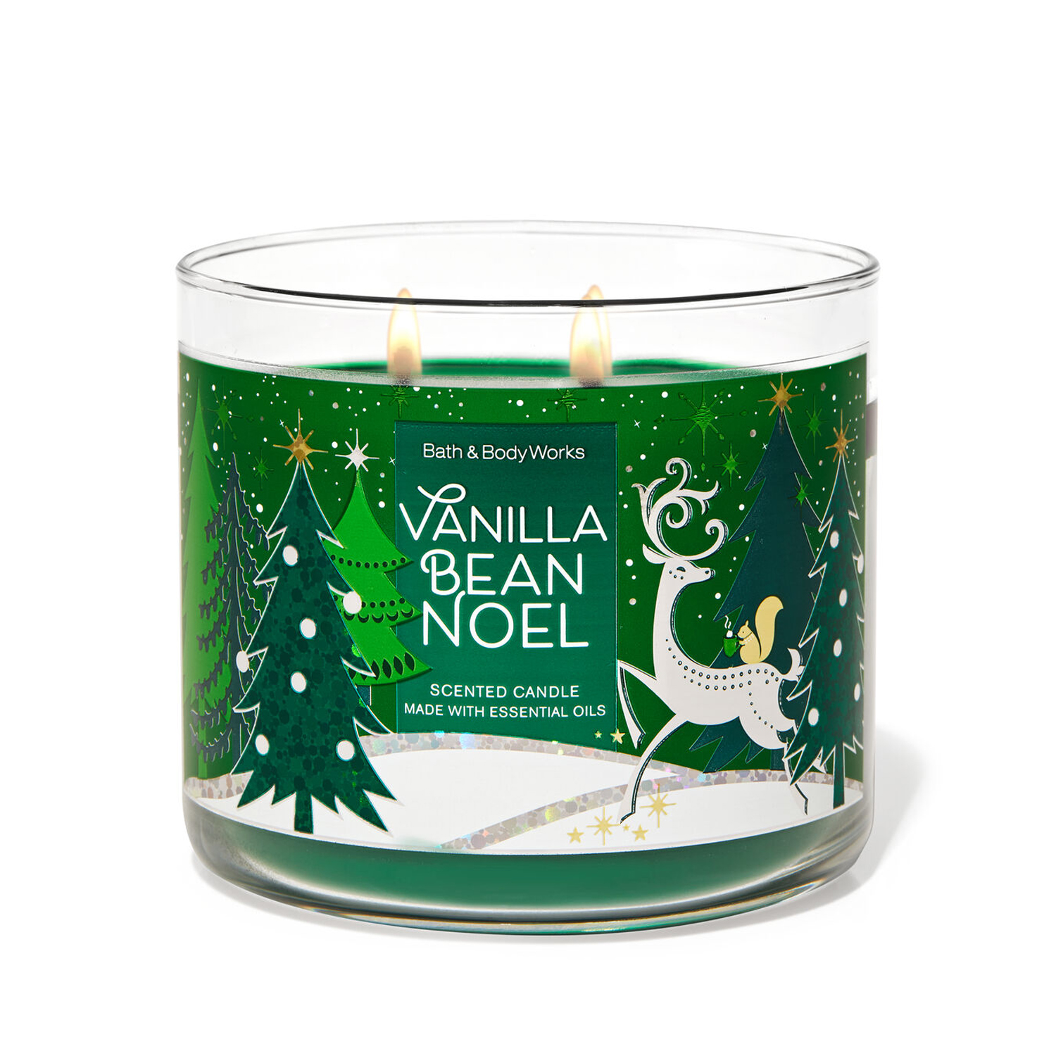 BATH & BODY WORKS PEACE VANILLA BEAN NOEL SCENTED 3-WICK 14.5 OZ LARGE CANDLE 