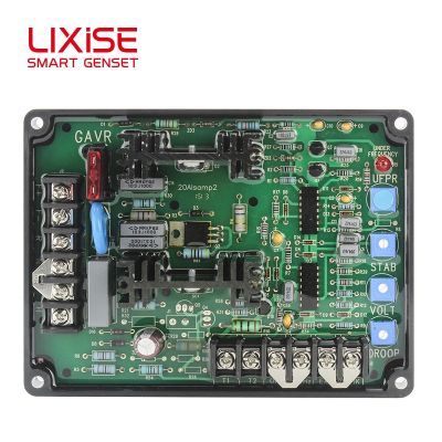 Lixise ชิ้นส่วนเครื่องกำเนิดไฟฟ้า AVR 5KW GAVR-8A เครื่องควบคุมแรงดันไฟฟ้าอัตโนมัติ15.8X11.6X4.8Cm ขนาดมาตรฐาน