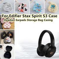 【Discount】  For Edifier Stax Spirit S3 Headphone Case Trendy cartoon Stitch &amp; Bear for Edifier Stax Spirit S3 Headset Earpads Storage Bag Casing Box