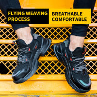 Labor Insurance Shoes Mens Anti-smashing Anti-stab Penetrating Breathable Comfortable Steel Toe Cap Safety Shoes Mans Shoe