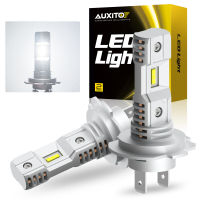 AUXITO หลอดไฟหน้า Led H7 Q10ขนาดเล็กไม่มีพัดลมไร้สายสำหรับ Lampu Depan Mobil H7ไฟ Led อัตโนมัติ6000K สีขาว12V