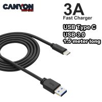 325วังฮีขายดี - /  CANYON 3A USB 3.0 Type C สาย5V 15W สำหรับ Huawei Xiaomi Fast Charging Wire USB C Charger ข้อมูลสายไฟสำหรับ Samsung S21 S20 Poco