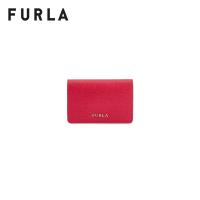 FURLA กระเป๋าใส่การ์ด รุ่น BABYLON S BUSINESS CARD CASE RUBY